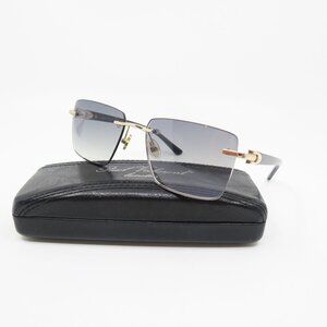 Paul Vosheront PV 628S C1 23KGP Gold/Grey Gradient, Rimless, New Sunglasses.